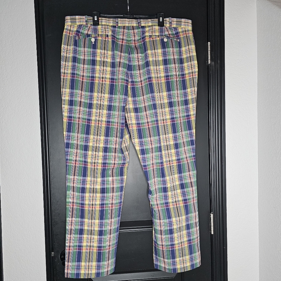 RLX By Ralph Lauren Plaid Multicolor Men's Pants Size 42 X 30 - Picture 5 of 7
